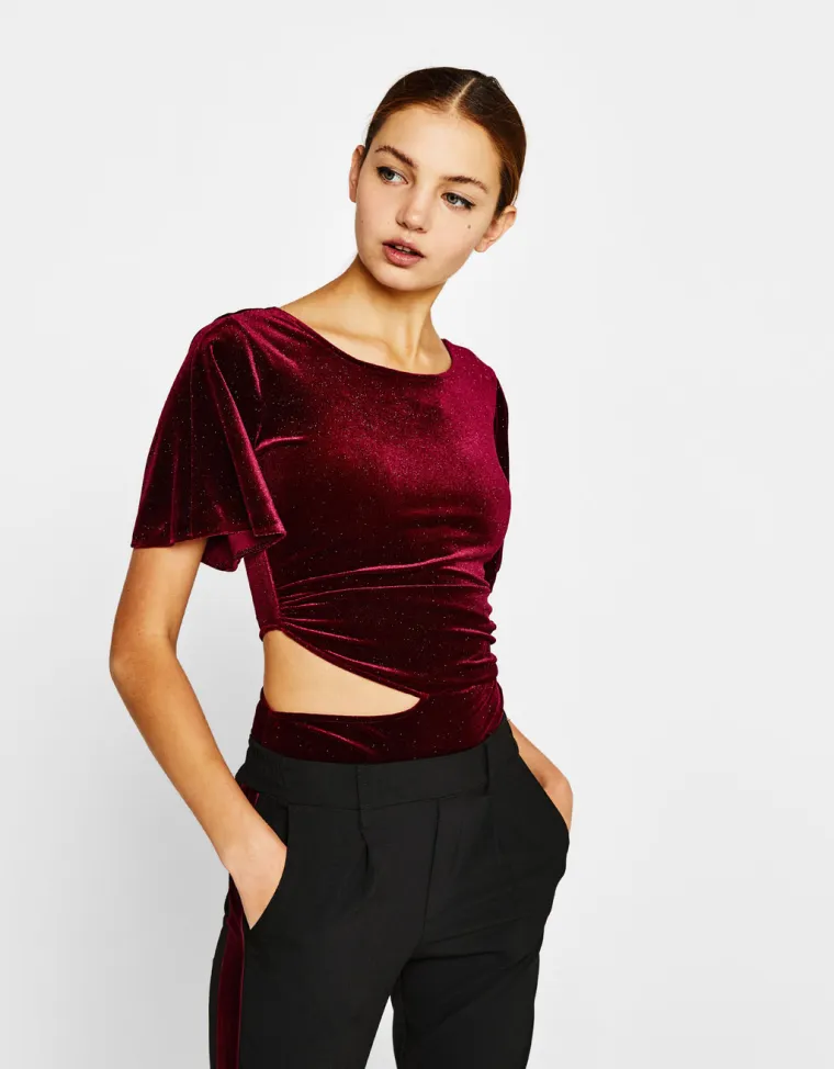 Bar&scaron;unasti bodi zvonastih rukava, Bershka, 169,90 kuna