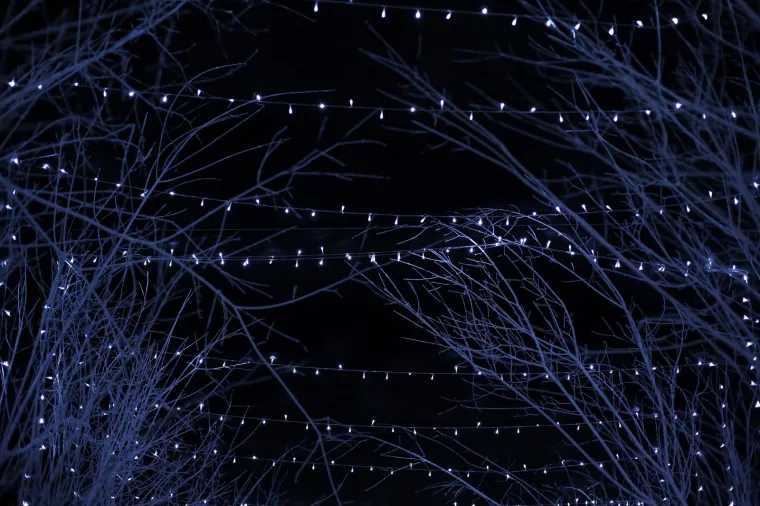 Zagreb - Jedan od noviteta zagrebačkog adventa je i Marićev prolaz koji je uređen sa crnim zavjesama te bijelim granama i lampicama koje čine pravi božićni i novogodi&scaron;nji ugođaj.