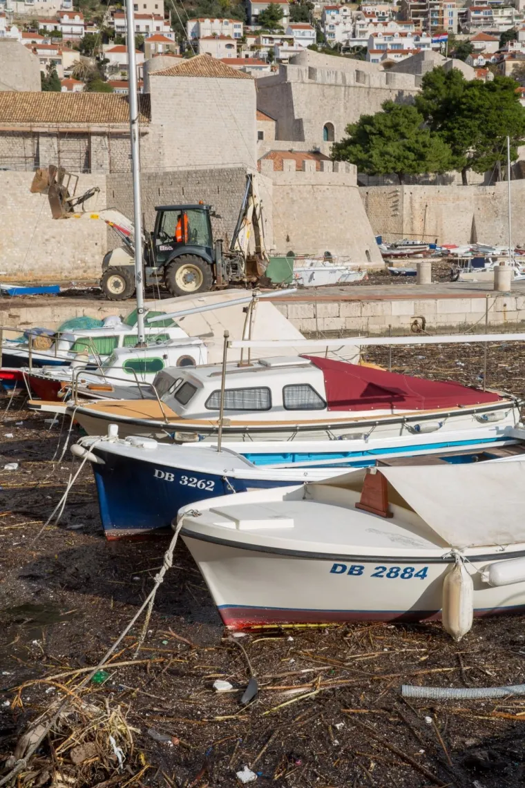 Stara dubrovačka luka čisti se danonoćno, a na obalu se izvlače čak i uginule životinje
