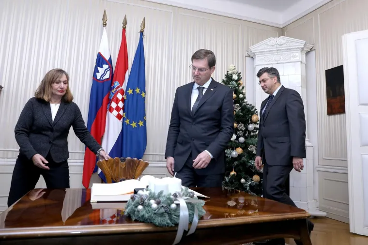 SASTANAK U BANSKIM DVORIMA: Premijer Andrej Plenković primio slovenskog kolegu Miru Cerara