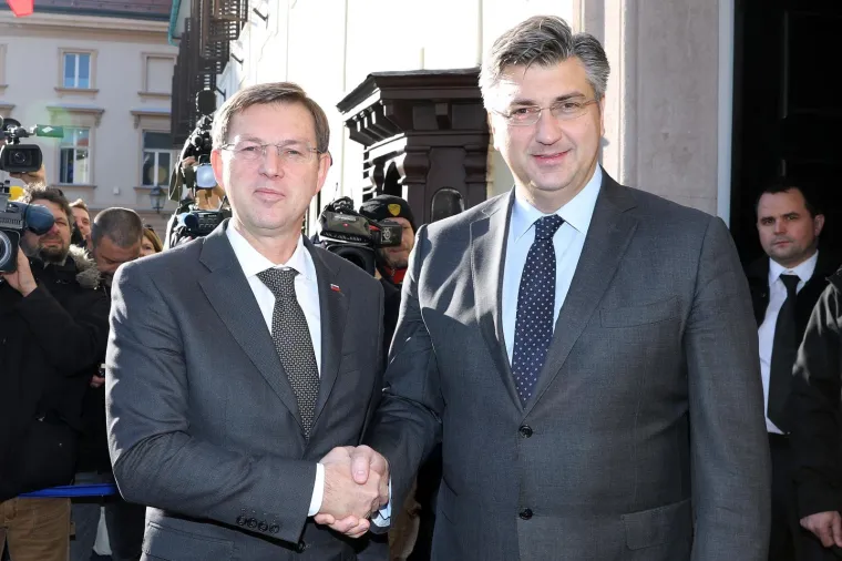 SASTANAK U BANSKIM DVORIMA: Premijer Andrej Plenković primio slovenskog kolegu Miru Cerara