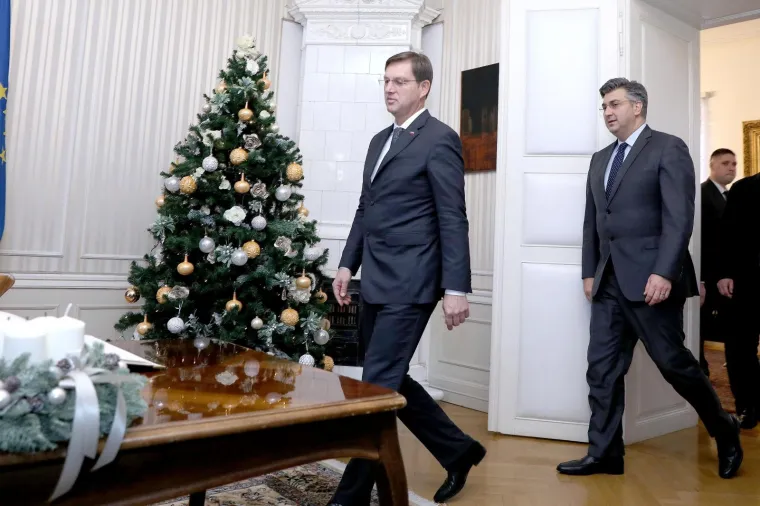 SASTANAK U BANSKIM DVORIMA: Premijer Andrej Plenković primio slovenskog kolegu Miru Cerara