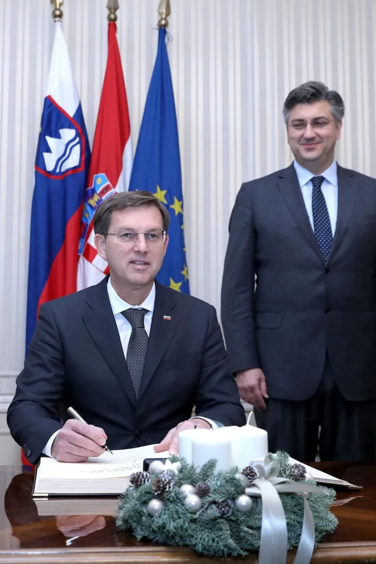 SASTANAK U BANSKIM DVORIMA: Premijer Andrej Plenković primio slovenskog kolegu Miru Cerara