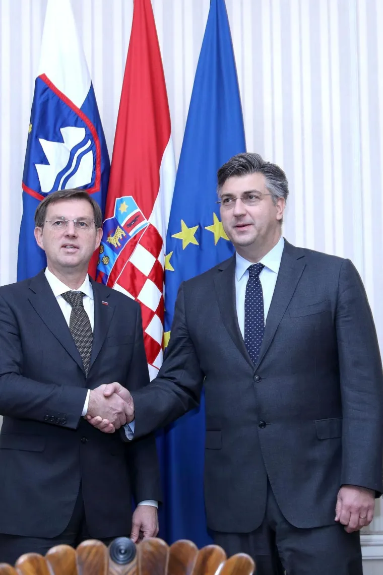 SASTANAK U BANSKIM DVORIMA: Premijer Andrej Plenković primio slovenskog kolegu Miru Cerara