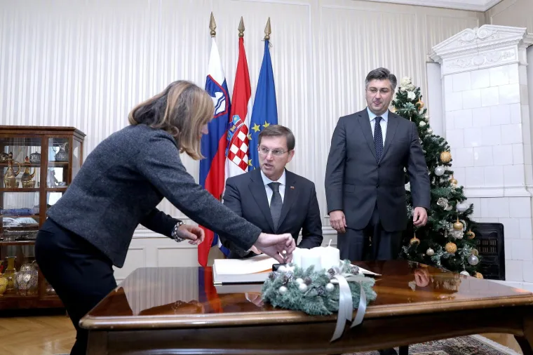 SASTANAK U BANSKIM DVORIMA: Premijer Andrej Plenković primio slovenskog kolegu Miru Cerara