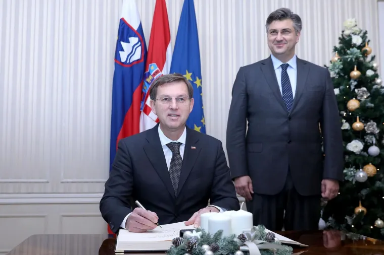 SASTANAK U BANSKIM DVORIMA: Premijer Andrej Plenković primio slovenskog kolegu Miru Cerara