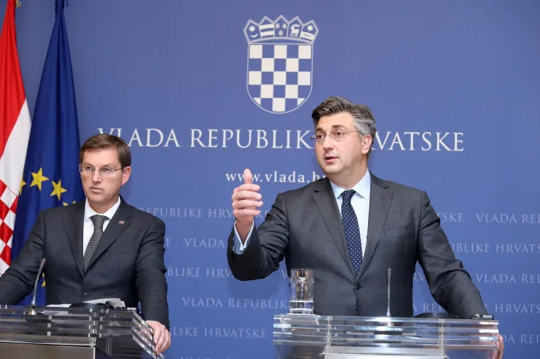 SASTANAK U BANSKIM DVORIMA: Premijer Andrej Plenković primio slovenskog kolegu Miru Cerara