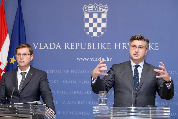 SASTANAK U BANSKIM DVORIMA: Premijer Andrej Plenković primio slovenskog kolegu Miru Cerara