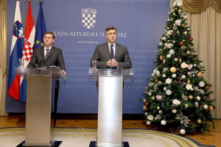 SASTANAK U BANSKIM DVORIMA: Premijer Andrej Plenković primio slovenskog kolegu Miru Cerara