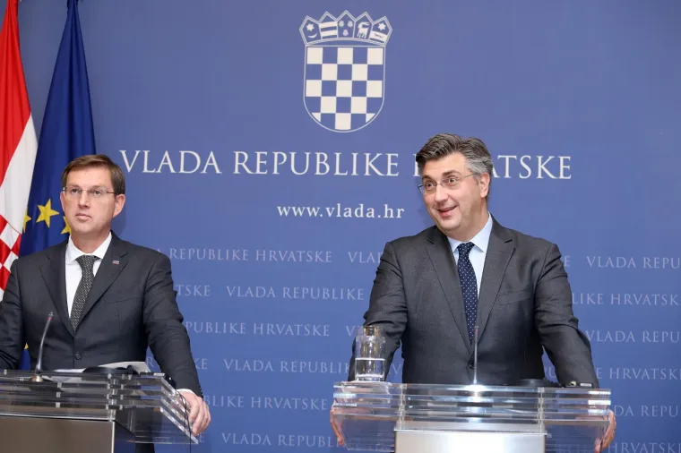 SASTANAK U BANSKIM DVORIMA: Premijer Andrej Plenković primio slovenskog kolegu Miru Cerara