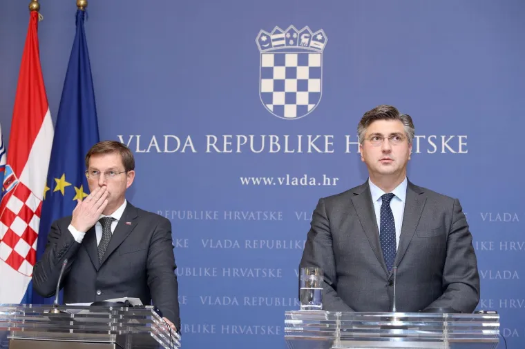 SASTANAK U BANSKIM DVORIMA: Premijer Andrej Plenković primio slovenskog kolegu Miru Cerara