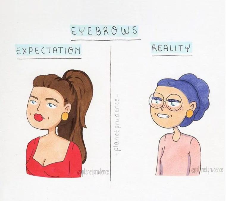 Očekivanja/realnost: urnebesne ilustracije iz svakodnevnog života mlade žene