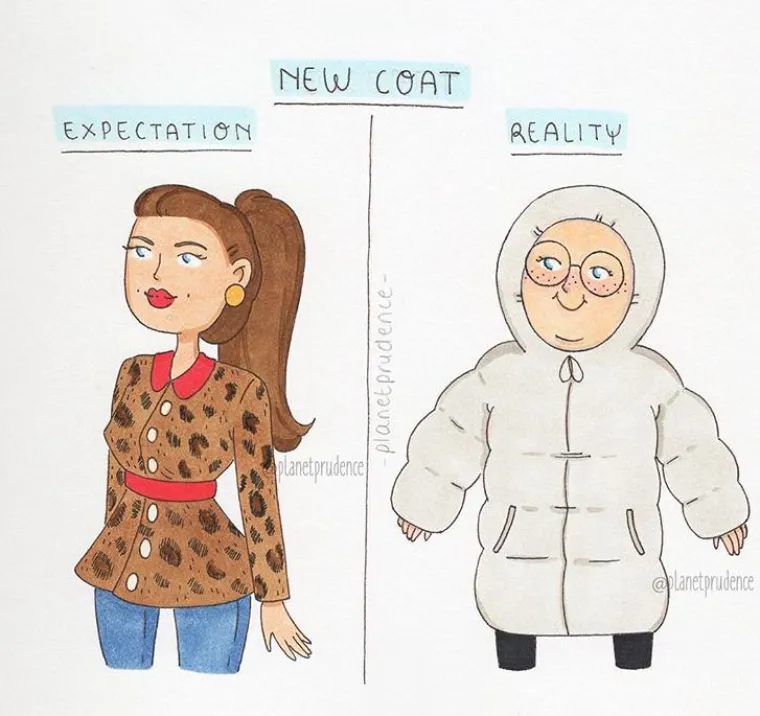 Očekivanja/realnost: urnebesne ilustracije iz svakodnevnog života mlade žene