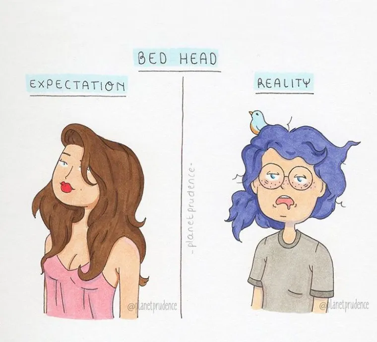 Očekivanja/realnost: urnebesne ilustracije iz svakodnevnog života mlade žene