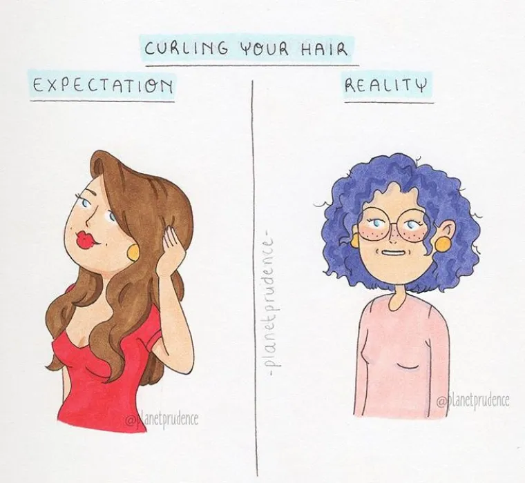 Očekivanja/realnost: urnebesne ilustracije iz svakodnevnog života mlade žene