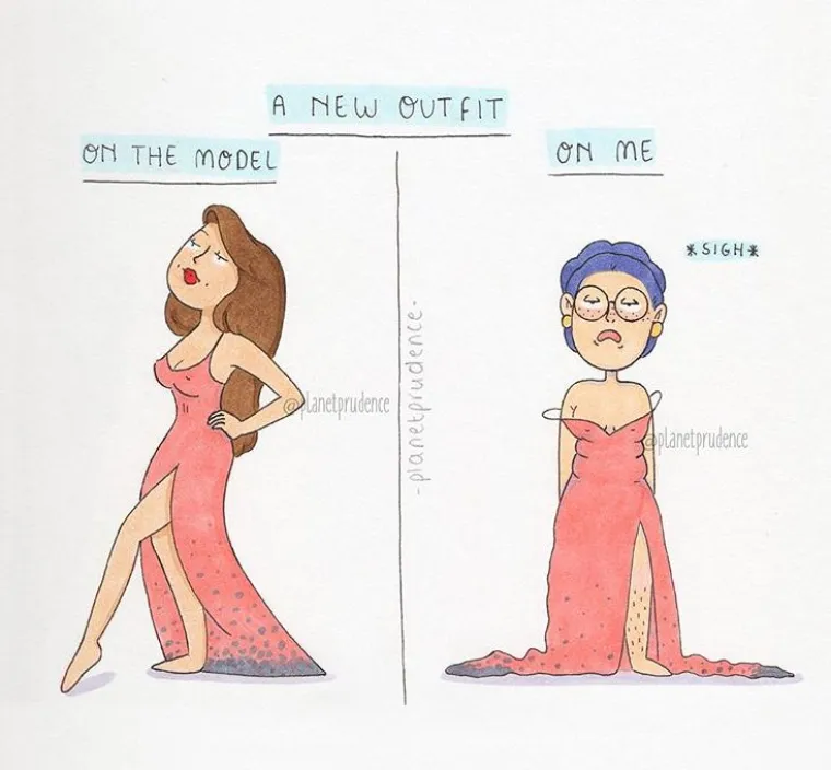 Očekivanja/realnost: urnebesne ilustracije iz svakodnevnog života mlade žene