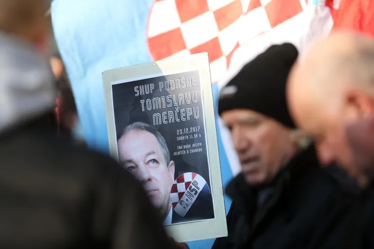 A-HSP ODRŽALA SKUP NA TRGU BANA JELAČIĆA: Iskazali potporu Tomislavu Merčepu
