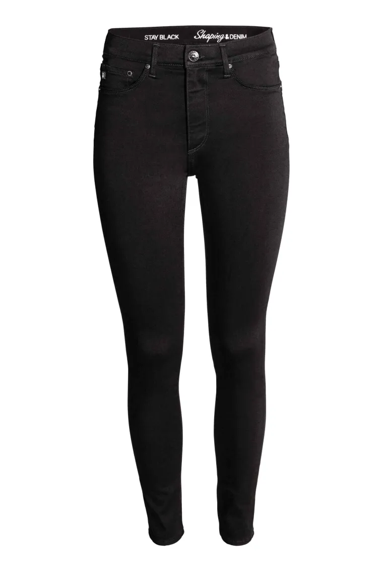 Crne skinny traperice visokog struka, H&amp;M, 377,20 kuna
