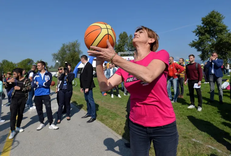 Martina Dalić u sportskim aktivnostima na Jarunu. Photo: Marko Lukunic/PIXSELL