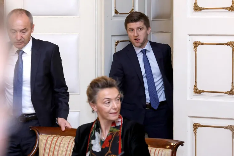 Damir Krstičević, Marija Pejčinović Burić i Zdravko Marić. Photo: Patrik Macek/PIXSELL