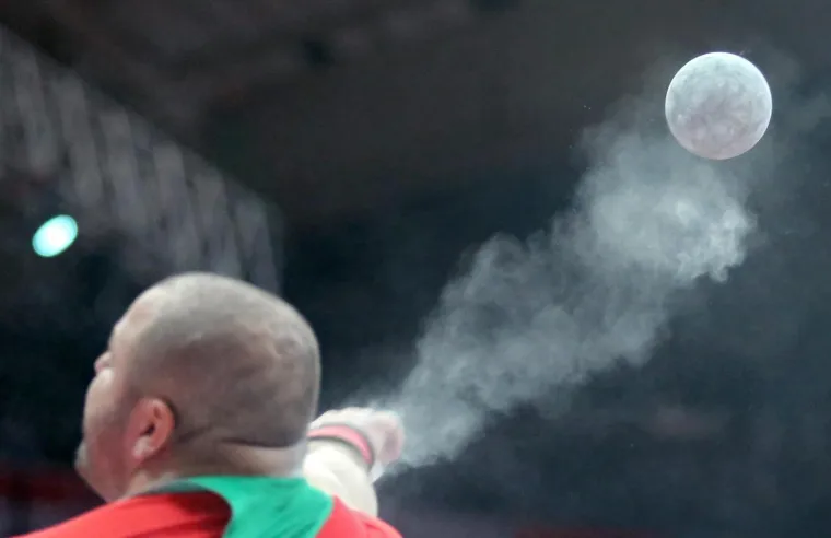 04.03.2017., Beograd, Republika Srbija - Kombank Arena, 34. Europsko atletsko prvenstvo u dvorani., kvalifikacije, bacanje kugle - mu&scaron;karci. Georgi Ivanov.