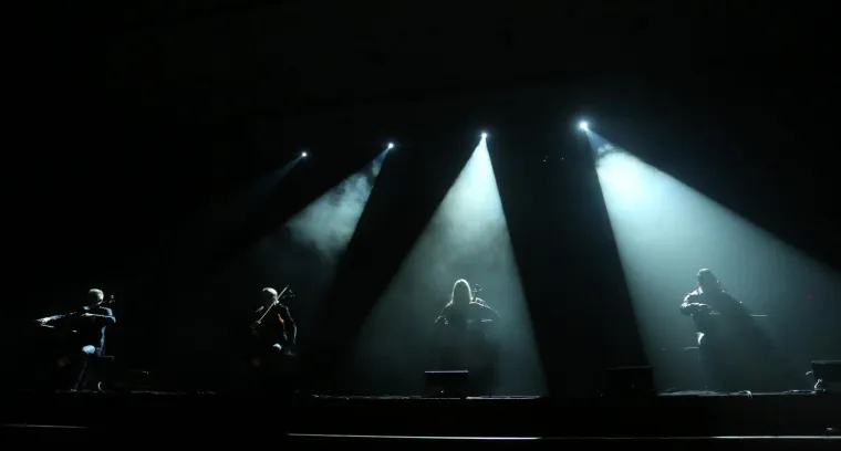 03.04.2017., Zagreb - Popularni finski kvartet Apocalyptica koj svira heavy metal glazbu na čelima, nastupio je u KD Vatroslava Lisinskog.