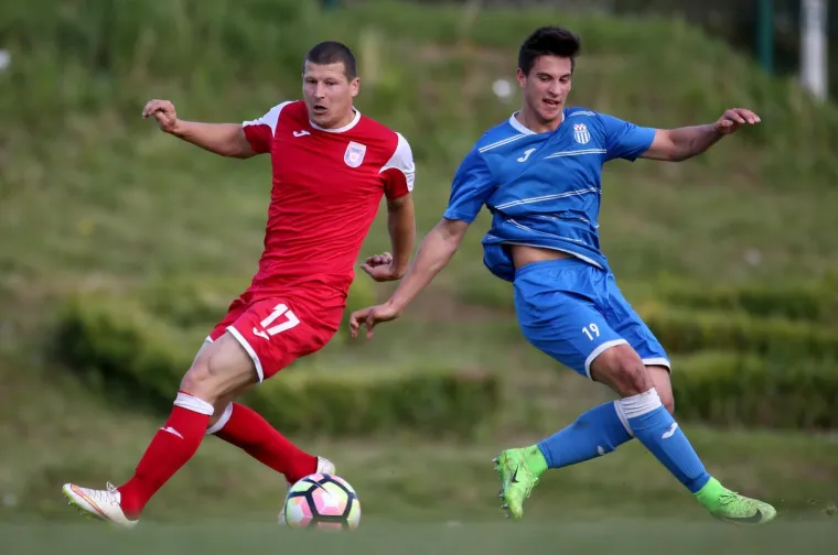 23.04.2017., SC Rudes, Zagreb - Druga HNL, 29. kolo, NK Rudes - NK Novigrad. Matko Babic, Manuel Pamic.