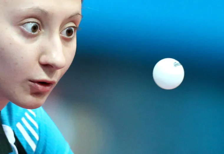 06.05.2017., Zagreb - Dom sportova. Stolnoteniski turnir Zagreb Open 2017, ITTF, turnir Challenge kategorije. Finale - žene. POLCANOVA Sofia AUT - HASHIMOTO Honoka JPN 0:4.