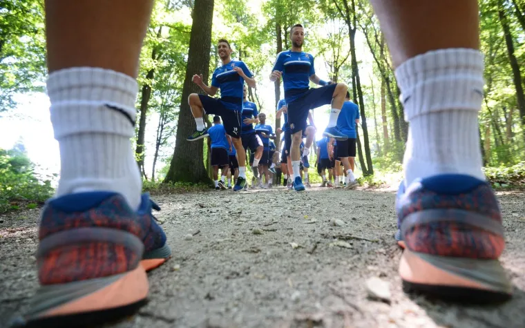 07.07.2017., Moravske Toplice, Slovenija - Održan jutarnji trening nogometnog kluba GNK Dinamo Zagreb. Josip Pivarić, Domagoj Antolić.