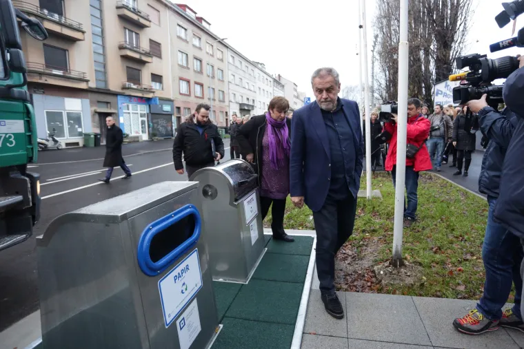 Zagreb: prezentacija podzemnih spremnika za odvojeno prikupljanje otpada u Kranjčevićevoj ulici