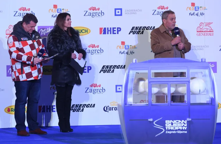 Izvlačenje startnih brojeva za žensku slalomsku utrku Snow Queen Trophy 2018