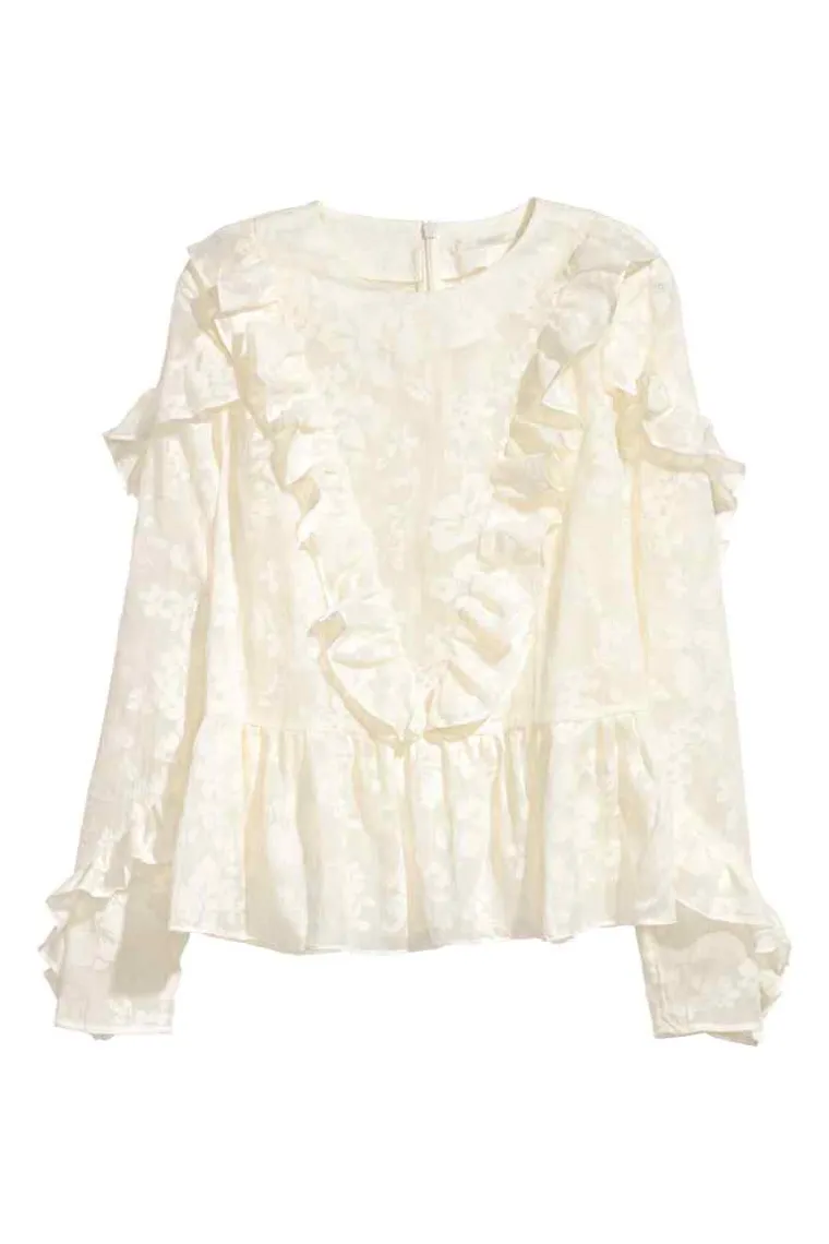 Bluza s volanima i cvijećem, H&amp;M, 225,11 kuna
