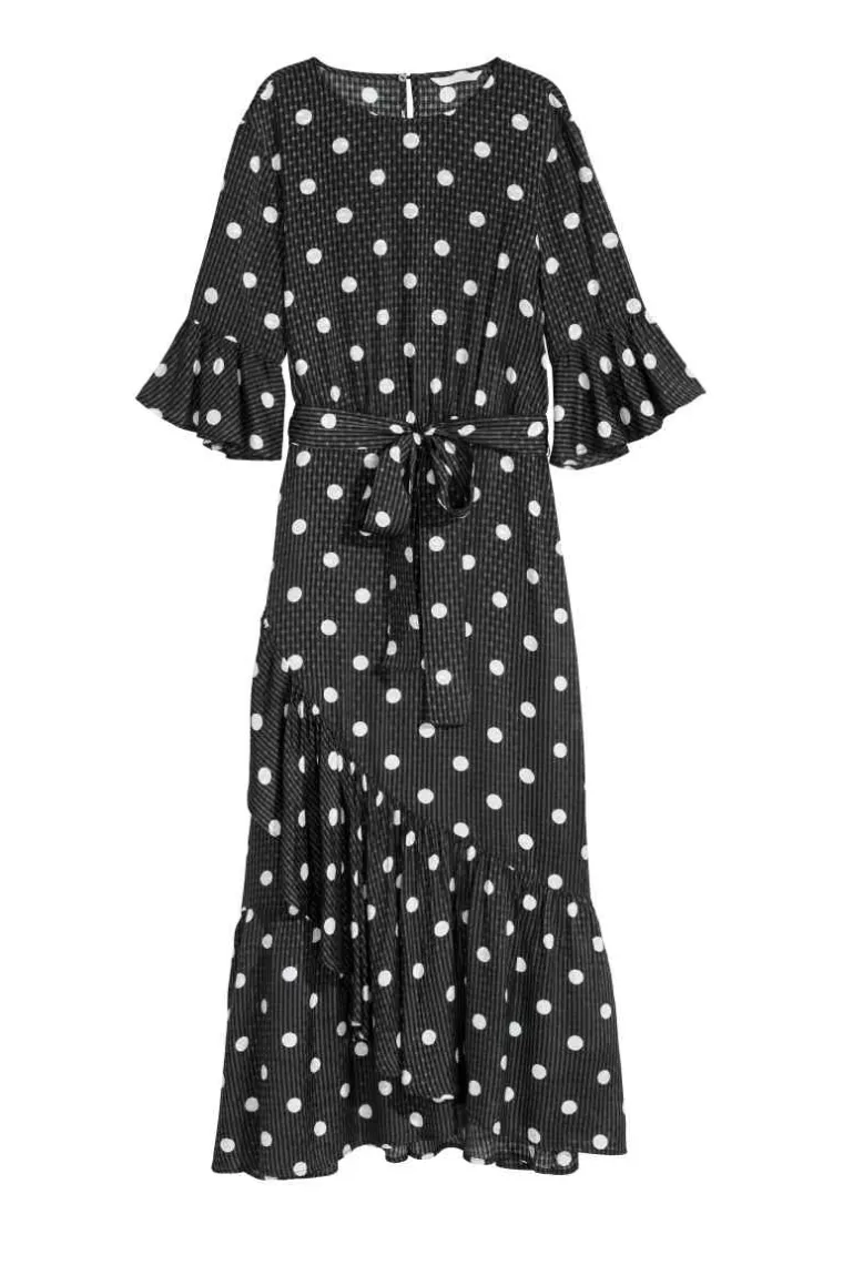 Točkasta haljina na vezanje, H&amp;M, 375,24 kune