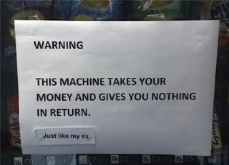 Da, ba&scaron; ko i moja biv&scaron;a - uzme novac i ni&scaron;ta ne da zauzvrat.