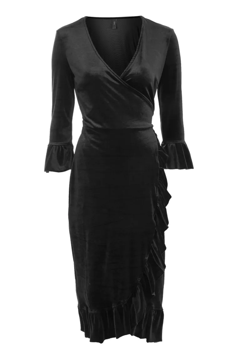 Baršunasta haljina na preklop, Topshop, 422,15 kuna