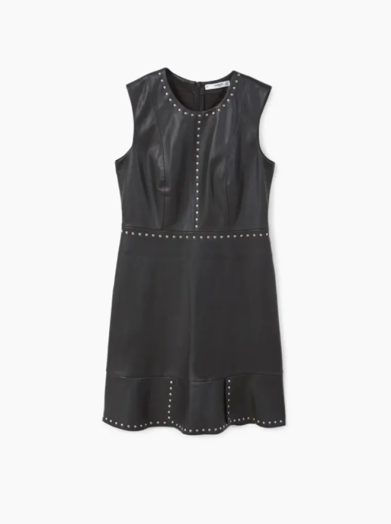 Haljina od umjetne kože sa zakovicama, Mango, 249,90 kuna