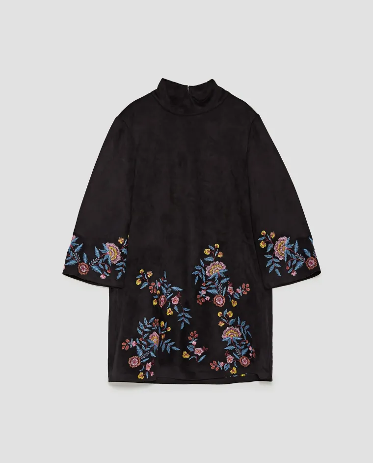 Haljina od izvezenog umjetnog antilopa, Zara, 279,90 kuna