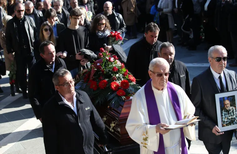 Sprovod Predraga Lucića na groblju Lovrinac u Splitu