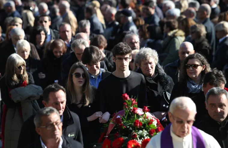 Sprovod Predraga Lucića na groblju Lovrinac u Splitu