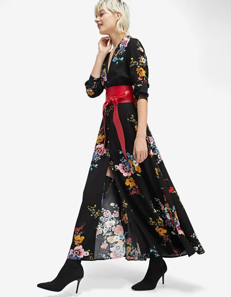 Duga cvjetna haljina, Stradivarius, 229,90 kuna