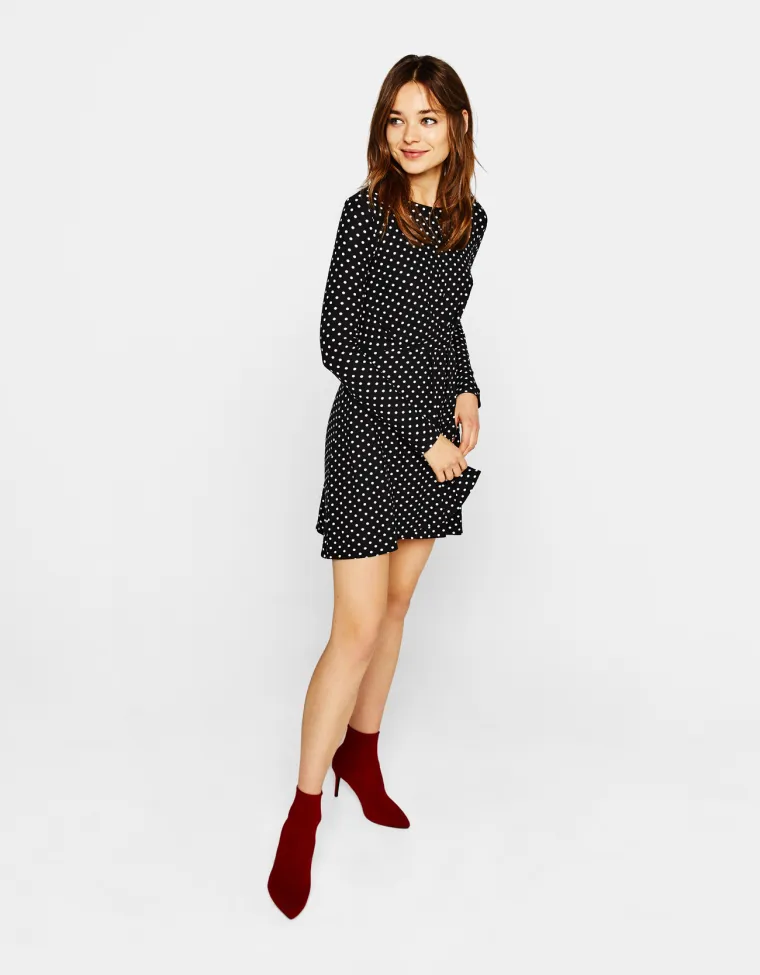 Kratka haljina točkastog uzorka, Bershka, 149,90 kuna