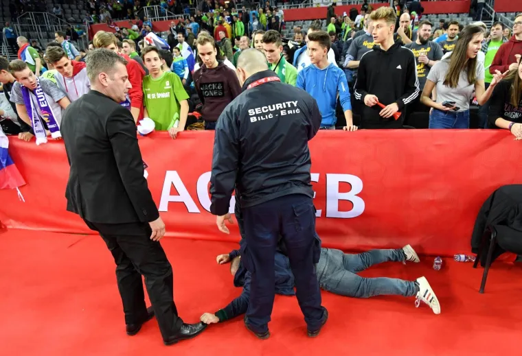 BORUT PAHOR I JAKOV KITAROVIĆ ZAJEDNO NAVIJALI ZA SLOVENCE: Redari iz dvorane iznijeli nesta&scaron;nog navijača