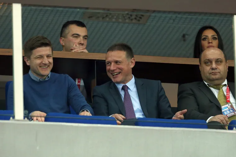 Političari na utakmici Hrvatska - Bjelorusija