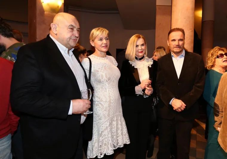 19.01.2018., Zagreb - Premijera predstave "sest likova trazi autora" u kazalistu Kerempuh. Cedo Prodanovic, Jadranka Slokovic, Anto Nobilo
Photo: Matija Habljak/PIXSELL