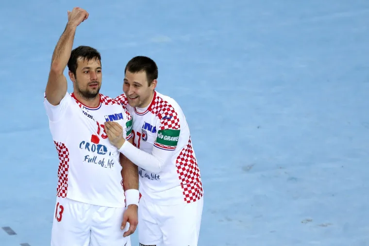Slavlje hrvatskih rukometa&scaron;a nakon pobjede nad Norve&scaron;kom