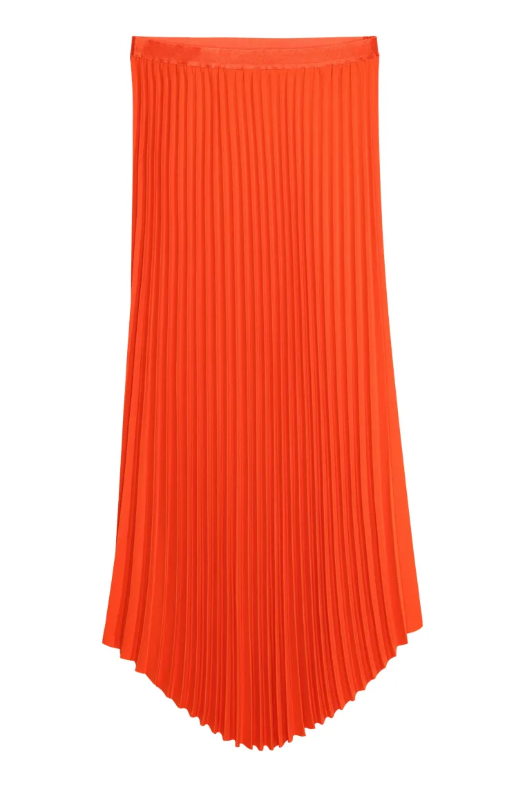 Narančasta plisirana suknja, H&amp;M, 297,70 kuna