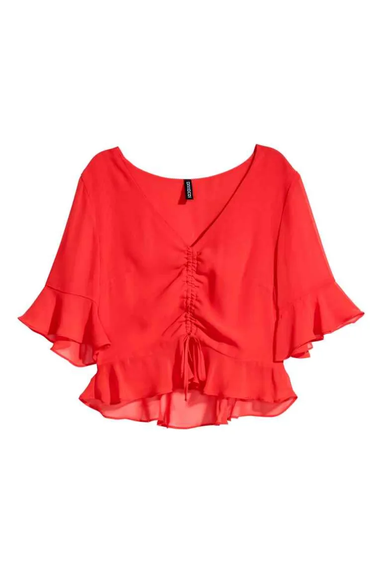 Crvena crop bluza, H&amp;M, 111,59 kuna