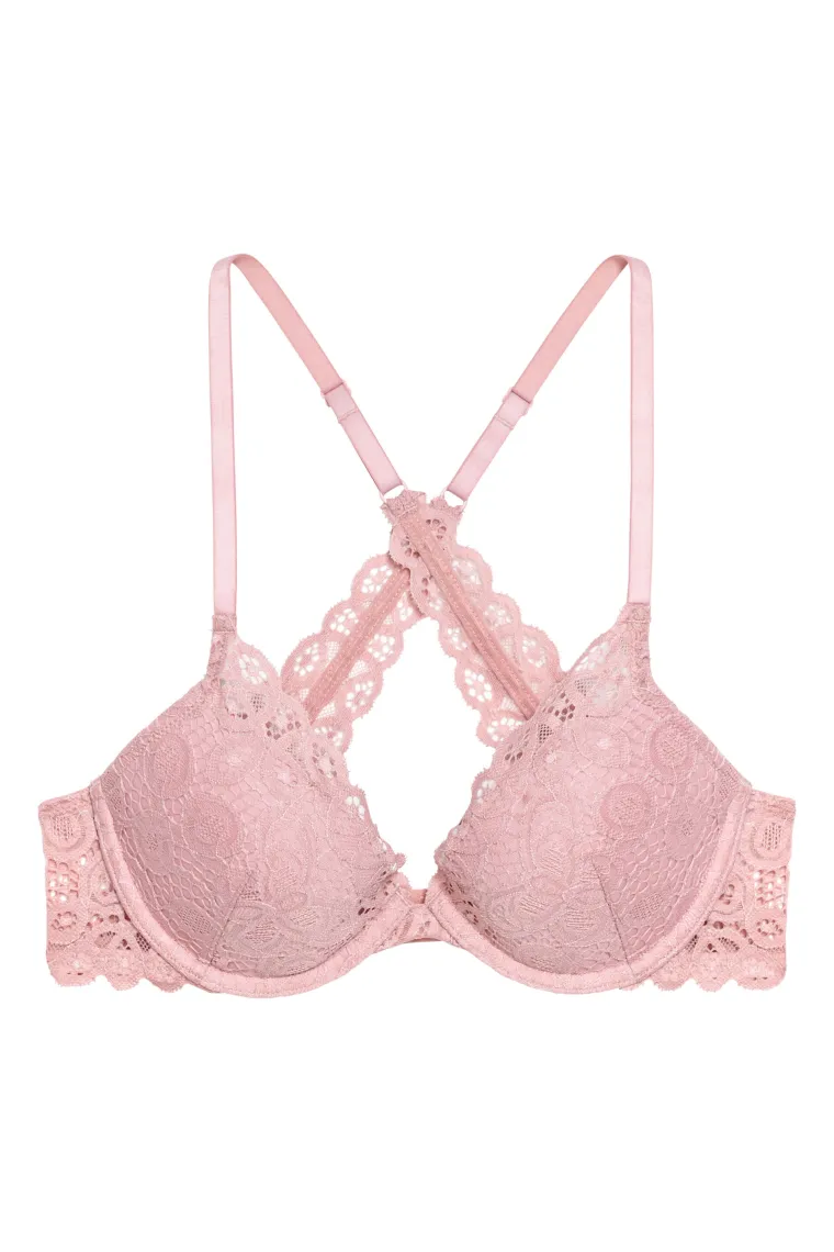 Pink čipkasti grudnjak, H&amp;M, 133,12 kuna