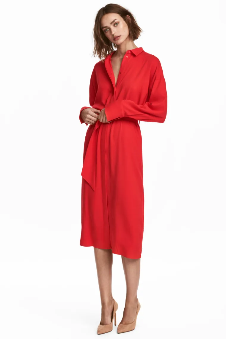 Duga haljina u stilu košulje, H&amp;M, 298,46 kuna