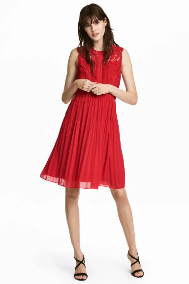 Haljina od chiffona s čipkom, H&amp;M, 373,10 kuna
